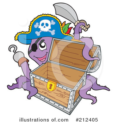Royalty-Free (RF) Octopus Clipart Illustration by visekart - Stock Sample #212405