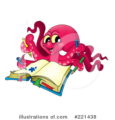 Royalty-Free (RF) Octopus Clipart Illustration by visekart - Stock Sample #221438