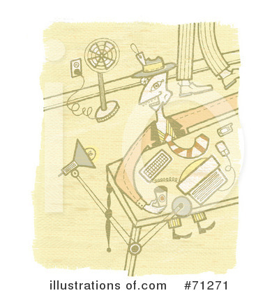 Royalty-Free (RF) Office Clipart Illustration by Steve Klinkel - Stock Sample #71271