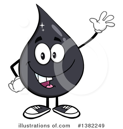 Oil Drop Mascot Clipart #1382249 by Hit Toon