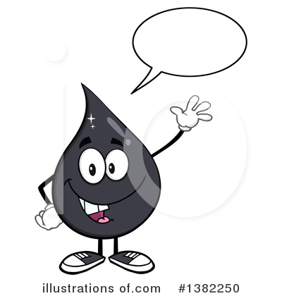 Oil Drop Mascot Clipart #1382250 by Hit Toon