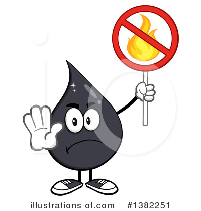 Oil Drop Mascot Clipart #1382251 by Hit Toon
