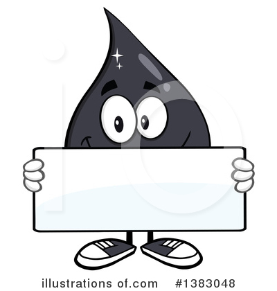 Royalty-Free (RF) Oil Drop Mascot Clipart Illustration by Hit Toon - Stock Sample #1383048