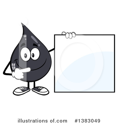 Royalty-Free (RF) Oil Drop Mascot Clipart Illustration by Hit Toon - Stock Sample #1383049