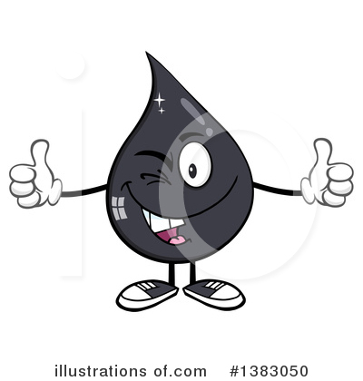 Oil Drop Mascot Clipart #1383050 by Hit Toon