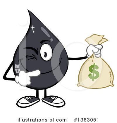 Oil Drop Mascot Clipart #1383051 by Hit Toon