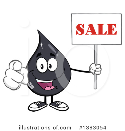 Royalty-Free (RF) Oil Drop Mascot Clipart Illustration by Hit Toon - Stock Sample #1383054
