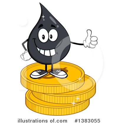 Royalty-Free (RF) Oil Drop Mascot Clipart Illustration by Hit Toon - Stock Sample #1383055