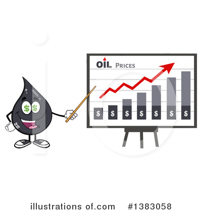 Royalty-Free (RF) Oil Drop Mascot Clipart Illustration by Hit Toon - Stock Sample #1383058