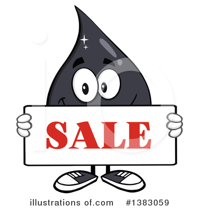 Royalty-Free (RF) Oil Drop Mascot Clipart Illustration by Hit Toon - Stock Sample #1383059