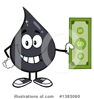 Royalty-Free (RF) Oil Drop Mascot Clipart Illustration by Hit Toon - Stock Sample #1383060