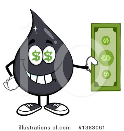 Royalty-Free (RF) Oil Drop Mascot Clipart Illustration by Hit Toon - Stock Sample #1383061