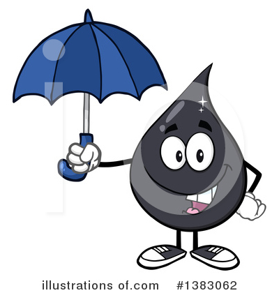 Royalty-Free (RF) Oil Drop Mascot Clipart Illustration by Hit Toon - Stock Sample #1383062