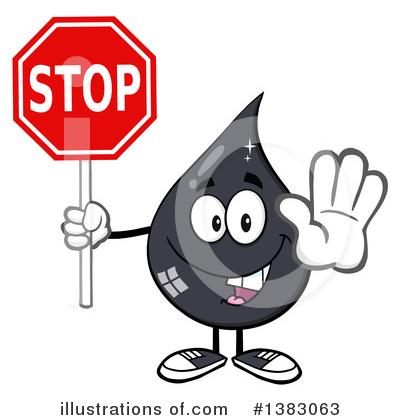 Royalty-Free (RF) Oil Drop Mascot Clipart Illustration by Hit Toon - Stock Sample #1383063