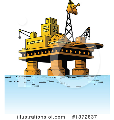 Oil Platform Clipart #1372837 by Clip Art Mascots