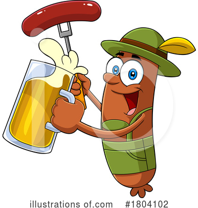 Hot Dogs Clipart #1804102 by Hit Toon