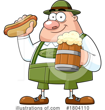 Oktoberfest Man Clipart #1804110 by Hit Toon