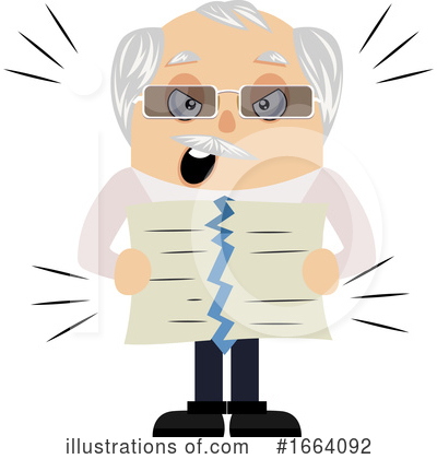 Royalty-Free (RF) Old Business Man Clipart Illustration by Morphart Creations - Stock Sample #1664092