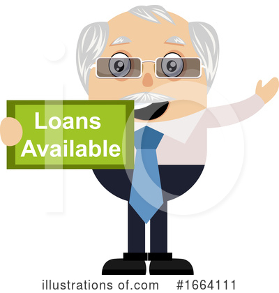 Royalty-Free (RF) Old Business Man Clipart Illustration by Morphart Creations - Stock Sample #1664111