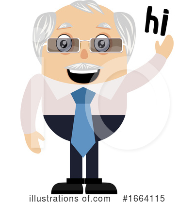 Royalty-Free (RF) Old Business Man Clipart Illustration by Morphart Creations - Stock Sample #1664115