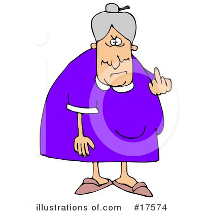 Royalty-Free (RF) Old Lady Clipart Illustration by djart - Stock Sample #17574