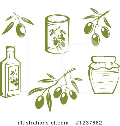 Royalty-Free (RF) Olive Clipart Illustration by Vector Tradition SM - Stock Sample #1237882