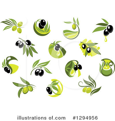 Royalty-Free (RF) Olive Clipart Illustration by Vector Tradition SM - Stock Sample #1294956