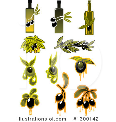 Royalty-Free (RF) Olive Clipart Illustration by Vector Tradition SM - Stock Sample #1300142