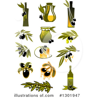 Royalty-Free (RF) Olive Clipart Illustration by Vector Tradition SM - Stock Sample #1301947