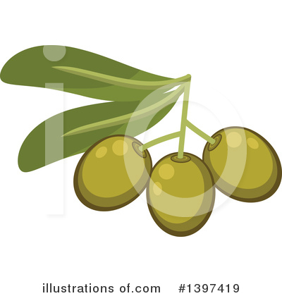 Royalty-Free (RF) Olive Clipart Illustration by Vector Tradition SM - Stock Sample #1397419