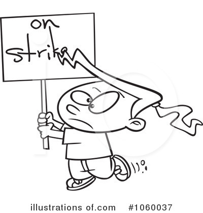 Royalty-Free (RF) On Strike Clipart Illustration by toonaday - Stock Sample #1060037
