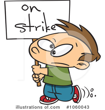 Royalty-Free (RF) On Strike Clipart Illustration by toonaday - Stock Sample #1060043