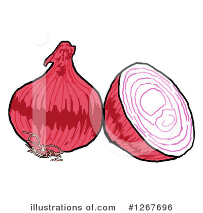 Royalty-Free (RF) Onion Clipart Illustration by LaffToon - Stock Sample #1267696