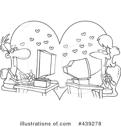 Royalty-Free (RF) Online Dating Clipart Illustration by toonaday - Stock Sample #439278