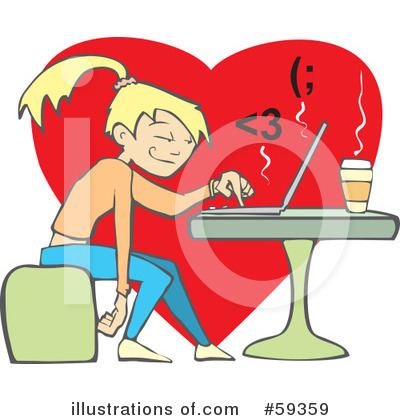 Royalty-Free (RF) Online Dating Clipart Illustration by xunantunich - Stock Sample #59359