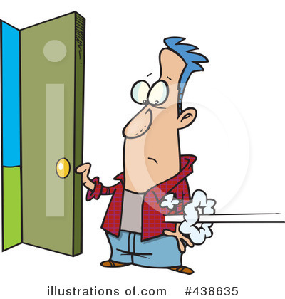 Royalty-Free (RF) Open Door Clipart Illustration by toonaday - Stock Sample #438635