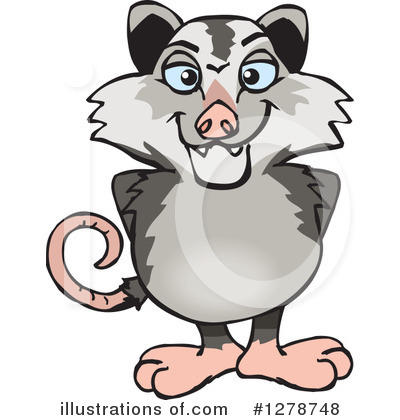 Royalty-Free (RF) Opossum Clipart Illustration by Dennis Holmes Designs - Stock Sample #1278748