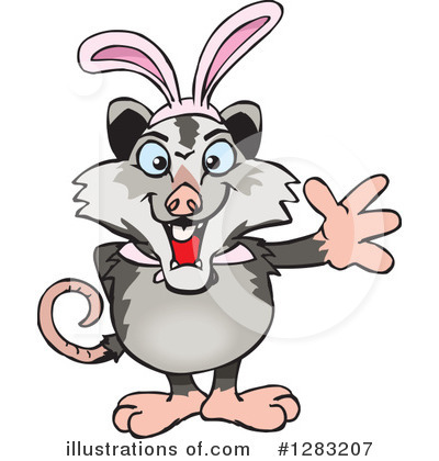 Royalty-Free (RF) Opossum Clipart Illustration by Dennis Holmes Designs - Stock Sample #1283207