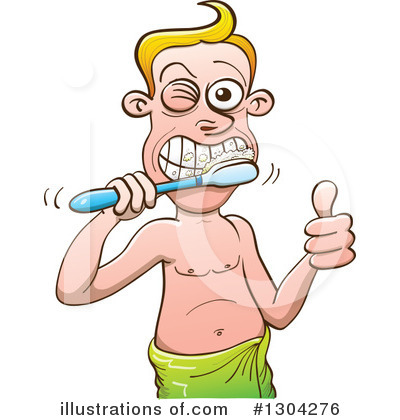 Brushing Teeth Clipart #1304276 by Zooco