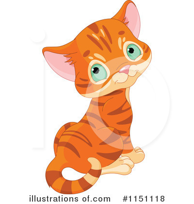 Royalty-Free (RF) Orange Cat Clipart Illustration by Pushkin - Stock Sample #1151118