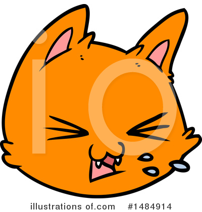 Royalty-Free (RF) Orange Cat Clipart Illustration by lineartestpilot - Stock Sample #1484914
