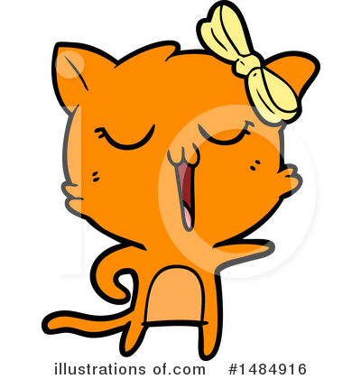 Royalty-Free (RF) Orange Cat Clipart Illustration by lineartestpilot - Stock Sample #1484916