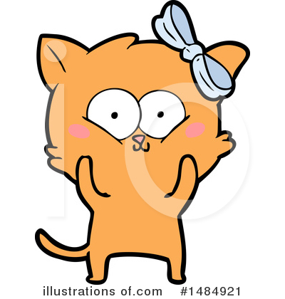 Royalty-Free (RF) Orange Cat Clipart Illustration by lineartestpilot - Stock Sample #1484921