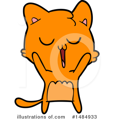 Royalty-Free (RF) Orange Cat Clipart Illustration by lineartestpilot - Stock Sample #1484933