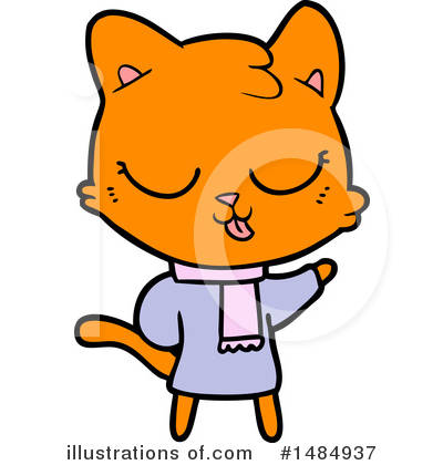 Royalty-Free (RF) Orange Cat Clipart Illustration by lineartestpilot - Stock Sample #1484937