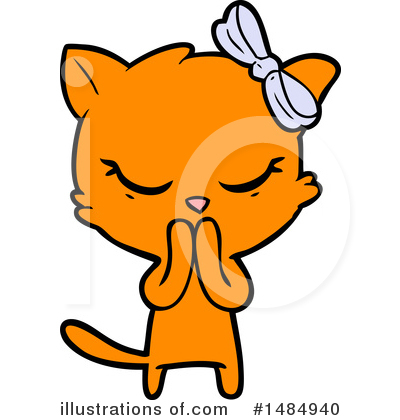 Royalty-Free (RF) Orange Cat Clipart Illustration by lineartestpilot - Stock Sample #1484940