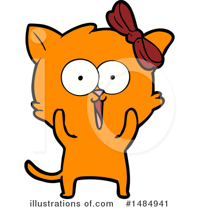 Royalty-Free (RF) Orange Cat Clipart Illustration by lineartestpilot - Stock Sample #1484941