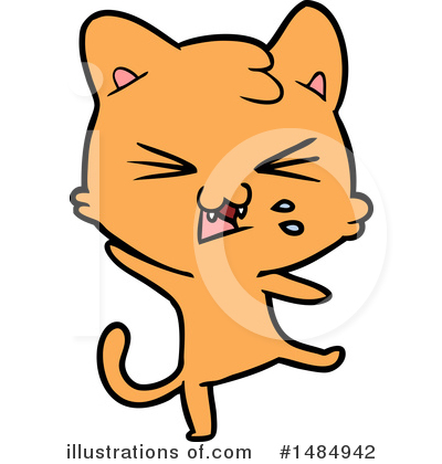 Royalty-Free (RF) Orange Cat Clipart Illustration by lineartestpilot - Stock Sample #1484942