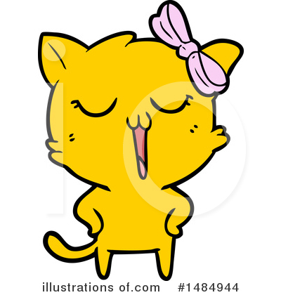 Royalty-Free (RF) Orange Cat Clipart Illustration by lineartestpilot - Stock Sample #1484944