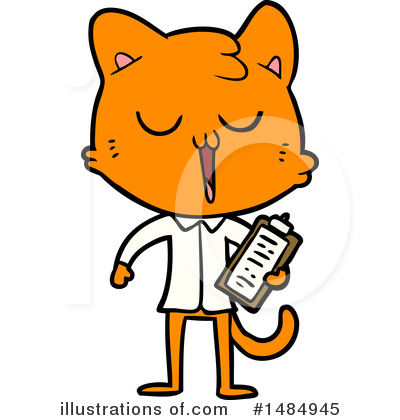 Royalty-Free (RF) Orange Cat Clipart Illustration by lineartestpilot - Stock Sample #1484945